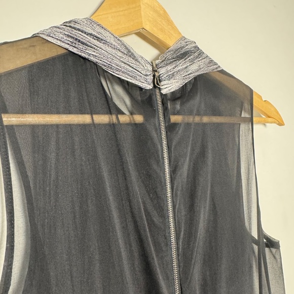 Willow Austrailian Brand Draped Sleeveless Silk Black Mini Dress RARE Sz 2 US - Picture 8 of 16